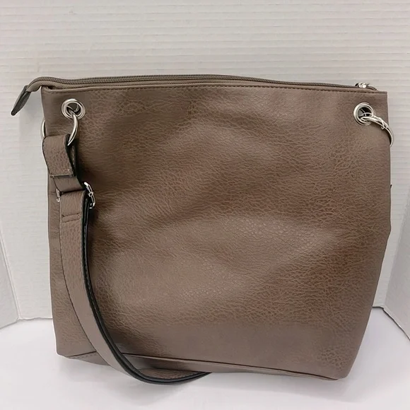 NWT Bueno Collection Faux Leather Shoulder or Crossbody Large Bag  - Color Brown - Picture 4 of 10
